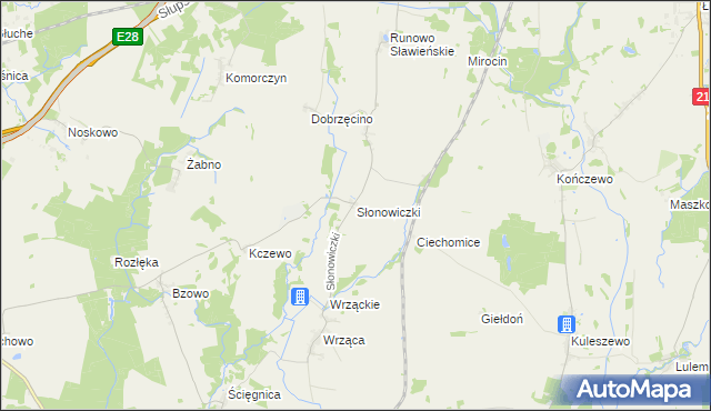 mapa Słonowiczki, Słonowiczki na mapie Targeo