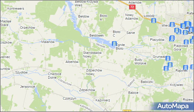 mapa Słowak, Słowak na mapie Targeo