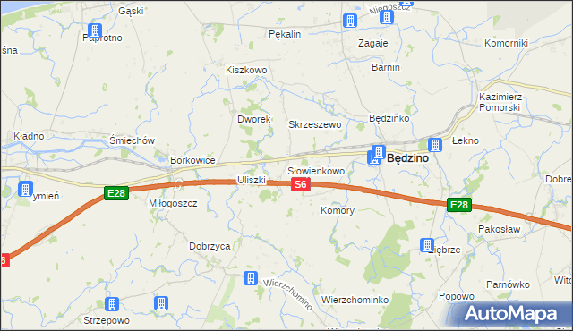 mapa Słowienkowo, Słowienkowo na mapie Targeo