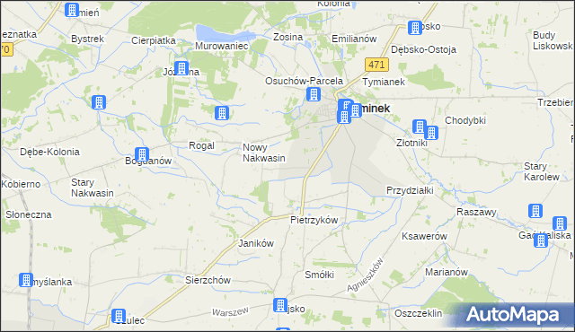 mapa Słowiki gmina Koźminek, Słowiki gmina Koźminek na mapie Targeo