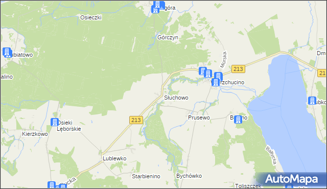 mapa Słuchowo, Słuchowo na mapie Targeo