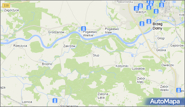 mapa Słup gmina Środa Śląska, Słup gmina Środa Śląska na mapie Targeo