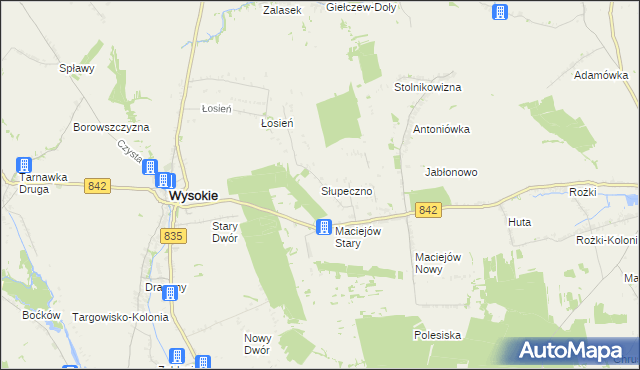 mapa Słupeczno, Słupeczno na mapie Targeo