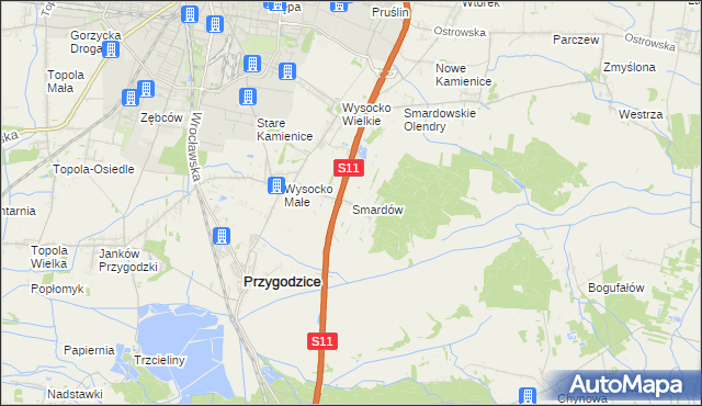 mapa Smardów, Smardów na mapie Targeo