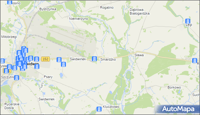 mapa Smardzko, Smardzko na mapie Targeo