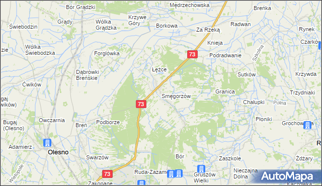 mapa Smęgorzów, Smęgorzów na mapie Targeo