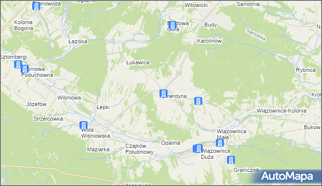 mapa Smerdyna, Smerdyna na mapie Targeo