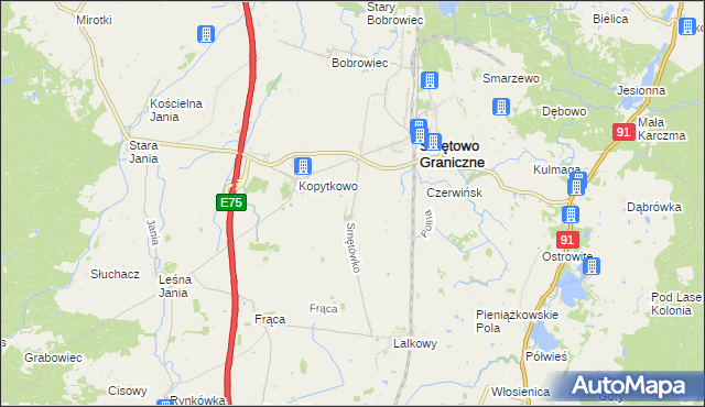 mapa Smętówko, Smętówko na mapie Targeo