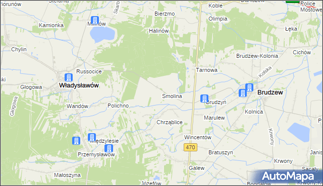 mapa Smolina, Smolina na mapie Targeo