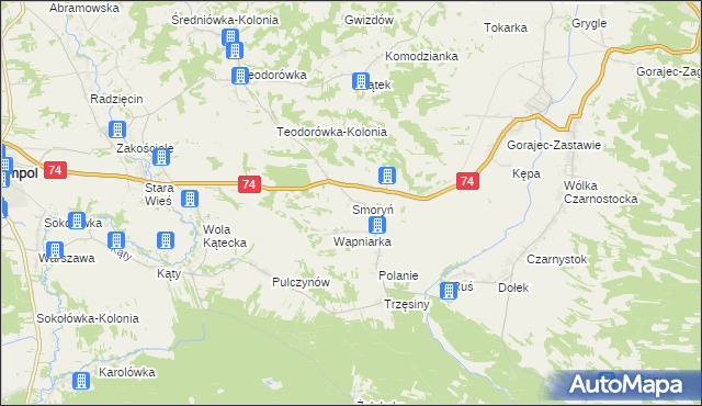 mapa Smoryń, Smoryń na mapie Targeo
