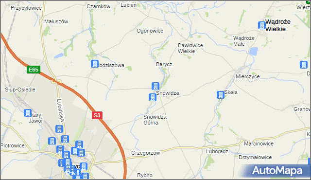 mapa Snowidza, Snowidza na mapie Targeo