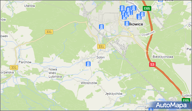 mapa Sobin, Sobin na mapie Targeo