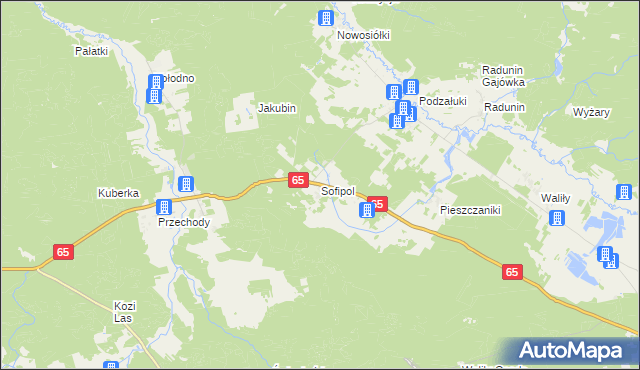 mapa Sofipol, Sofipol na mapie Targeo