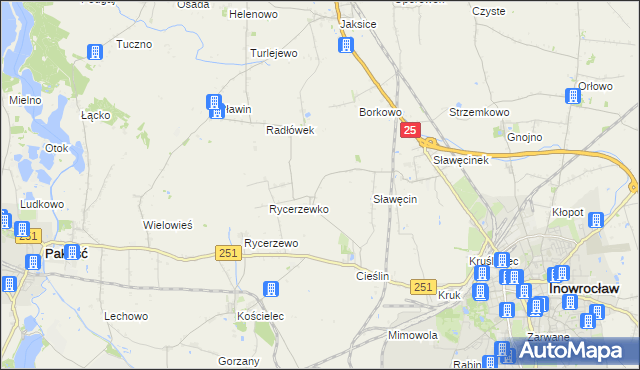 mapa Sójkowo gmina Inowrocław, Sójkowo gmina Inowrocław na mapie Targeo