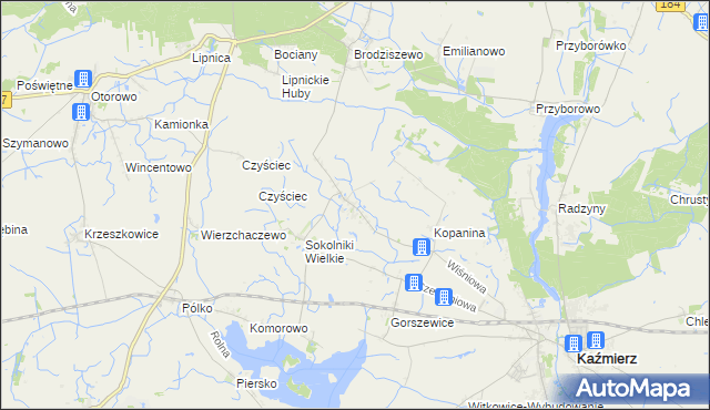 mapa Sokolniki Małe, Sokolniki Małe na mapie Targeo