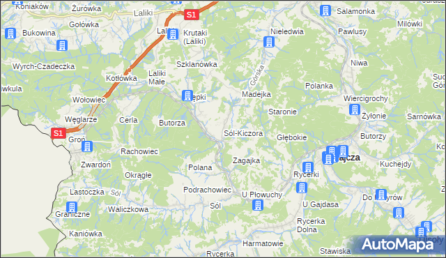 mapa Sól-Kiczora, Sól-Kiczora na mapie Targeo