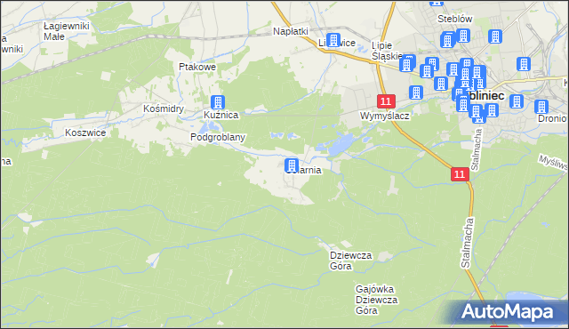 mapa Solarnia gmina Pawonków, Solarnia gmina Pawonków na mapie Targeo