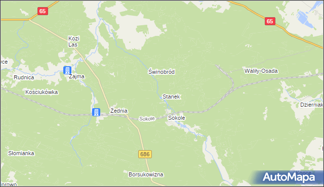 mapa Stanek, Stanek na mapie Targeo