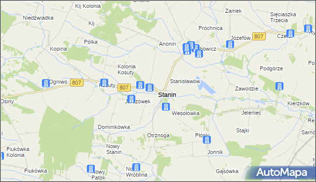 mapa Stanin, Stanin na mapie Targeo