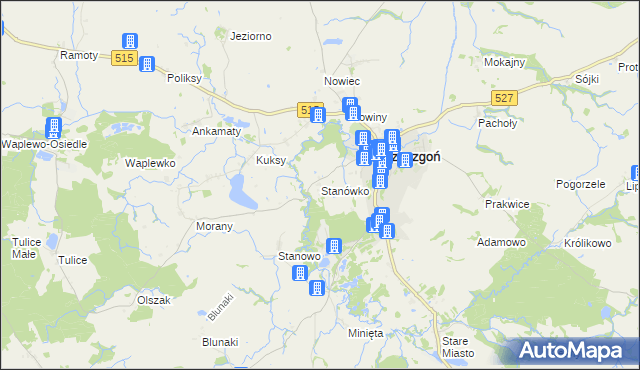 mapa Stanówko, Stanówko na mapie Targeo