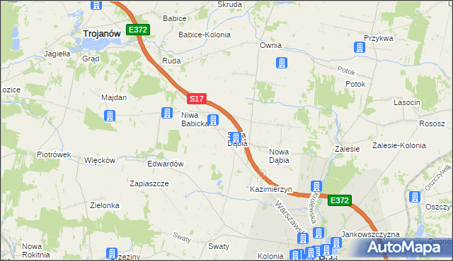 mapa Stara Dąbia, Stara Dąbia na mapie Targeo