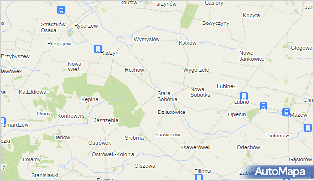 mapa Stara Sobótka, Stara Sobótka na mapie Targeo