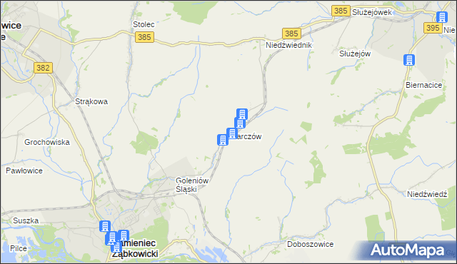mapa Starczów, Starczów na mapie Targeo