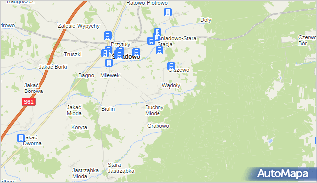 mapa Stare Duchny, Stare Duchny na mapie Targeo