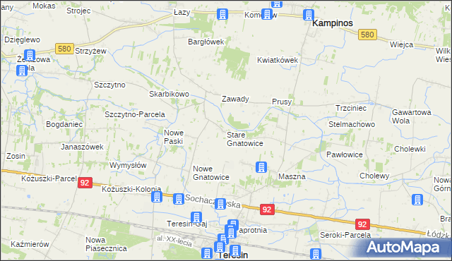 mapa Stare Gnatowice, Stare Gnatowice na mapie Targeo