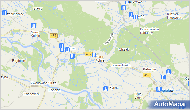 mapa Stare Kolnie, Stare Kolnie na mapie Targeo