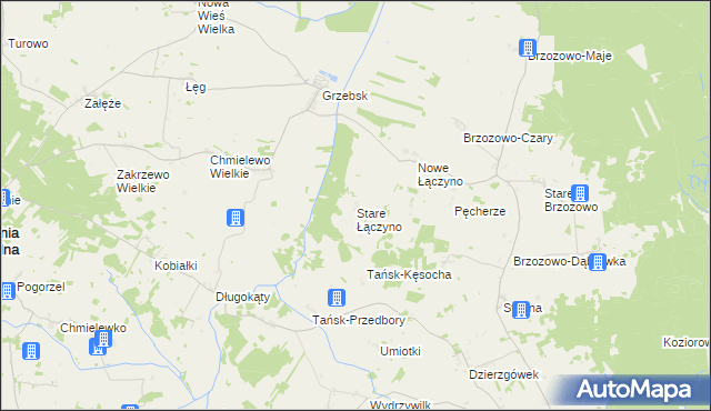 mapa Stare Łączyno, Stare Łączyno na mapie Targeo