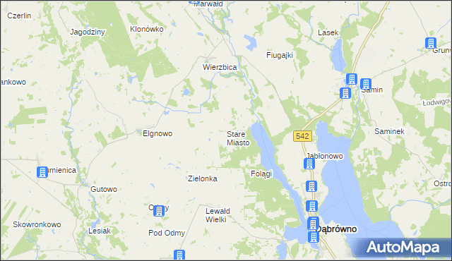 mapa Stare Miasto gmina Dąbrówno, Stare Miasto gmina Dąbrówno na mapie Targeo