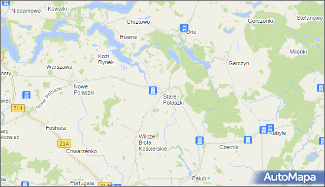 mapa Stare Polaszki, Stare Polaszki na mapie Targeo