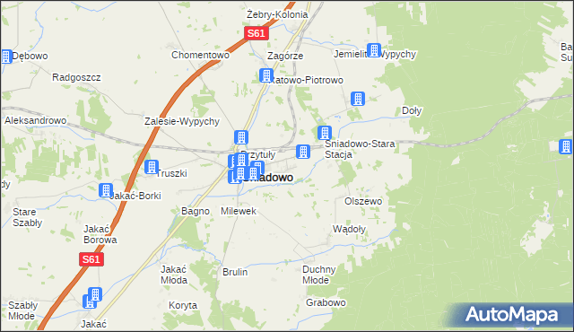 mapa Stare Ratowo, Stare Ratowo na mapie Targeo
