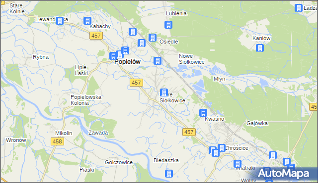 mapa Stare Siołkowice, Stare Siołkowice na mapie Targeo