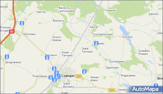 mapa Stare Tarnowo, Stare Tarnowo na mapie Targeo