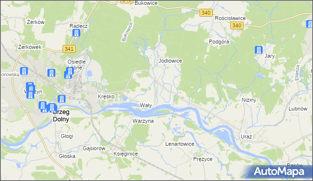 mapa Stary Dwór gmina Brzeg Dolny, Stary Dwór gmina Brzeg Dolny na mapie Targeo