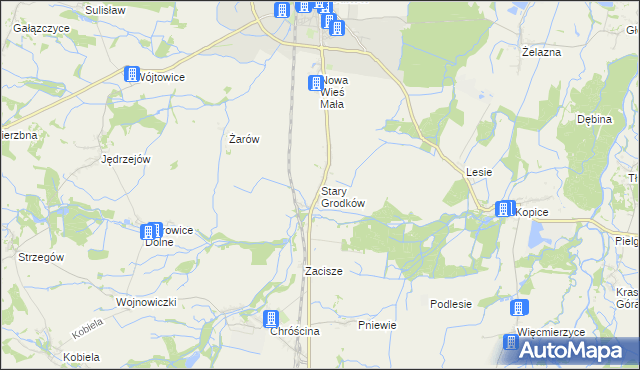 mapa Stary Grodków, Stary Grodków na mapie Targeo