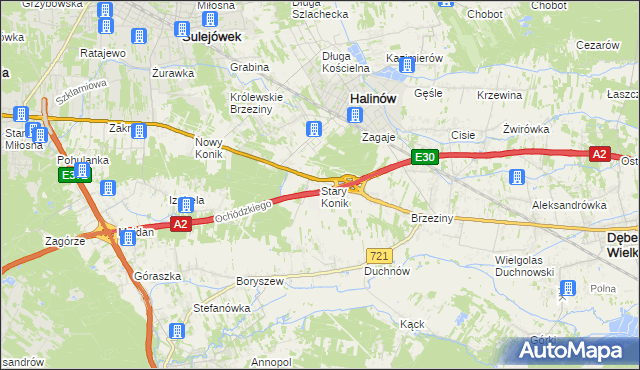 mapa Stary Konik, Stary Konik na mapie Targeo