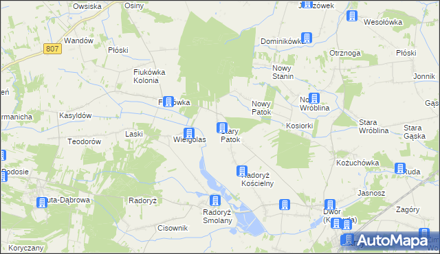 mapa Stary Patok, Stary Patok na mapie Targeo