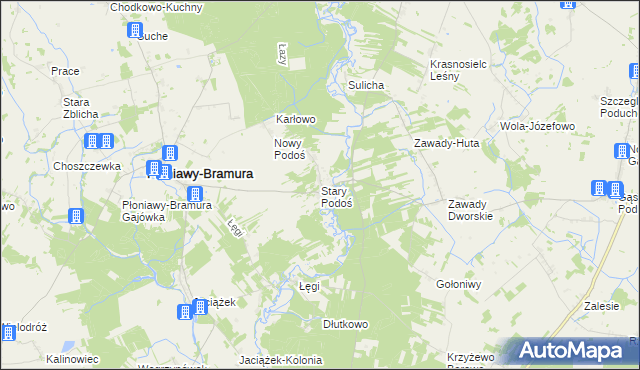 mapa Stary Podoś, Stary Podoś na mapie Targeo