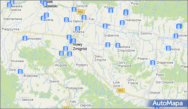 mapa Stary Żmigród, Stary Żmigród na mapie Targeo