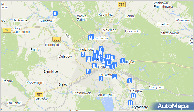 mapa Staszów, Staszów na mapie Targeo