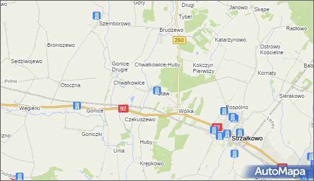 mapa Staw gmina Strzałkowo, Staw gmina Strzałkowo na mapie Targeo