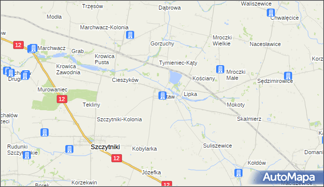 mapa Staw gmina Szczytniki, Staw gmina Szczytniki na mapie Targeo