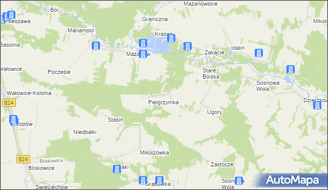 mapa Stefanówka gmina Józefów nad Wisłą, Stefanówka gmina Józefów nad Wisłą na mapie Targeo