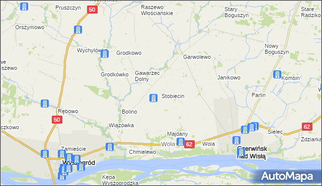 mapa Stobiecin, Stobiecin na mapie Targeo