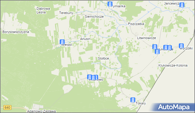 mapa Stołbce, Stołbce na mapie Targeo