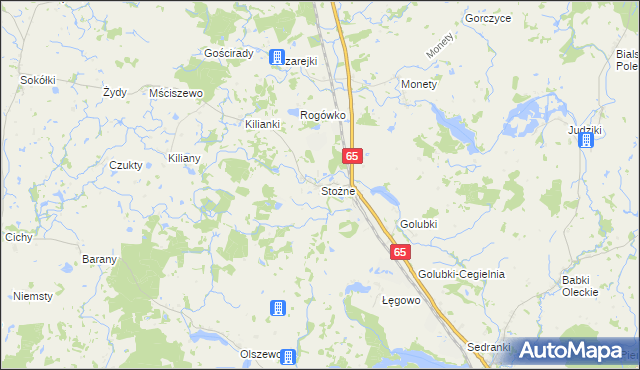 mapa Stożne gmina Kowale Oleckie, Stożne gmina Kowale Oleckie na mapie Targeo