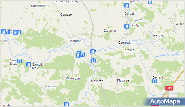 mapa Strabla, Strabla na mapie Targeo